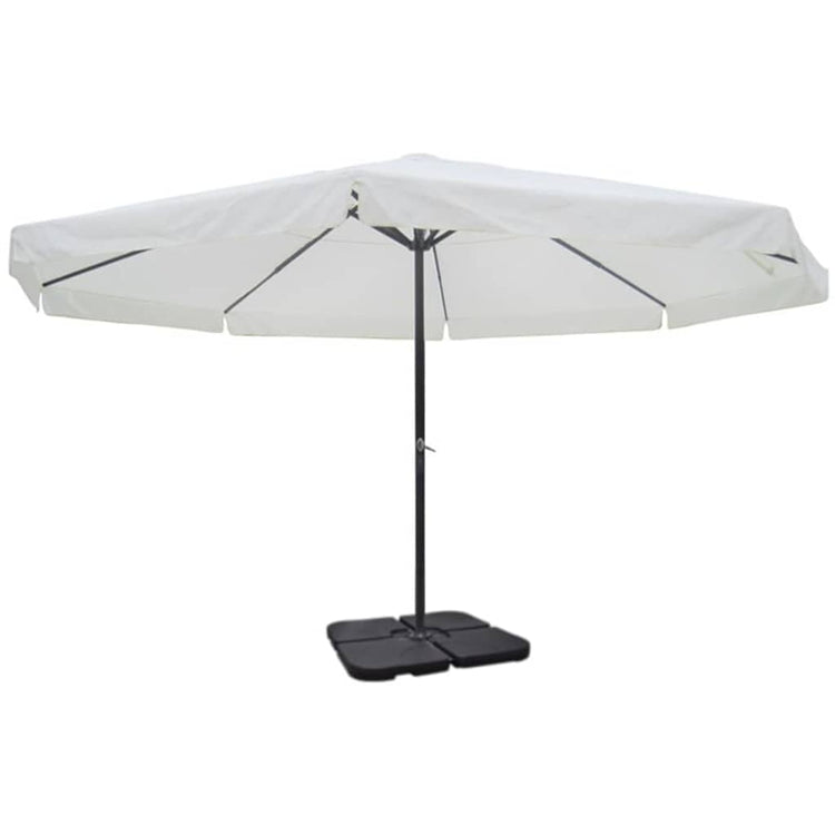 Vidaxl parasol met draagbare voet aluminium (wit)