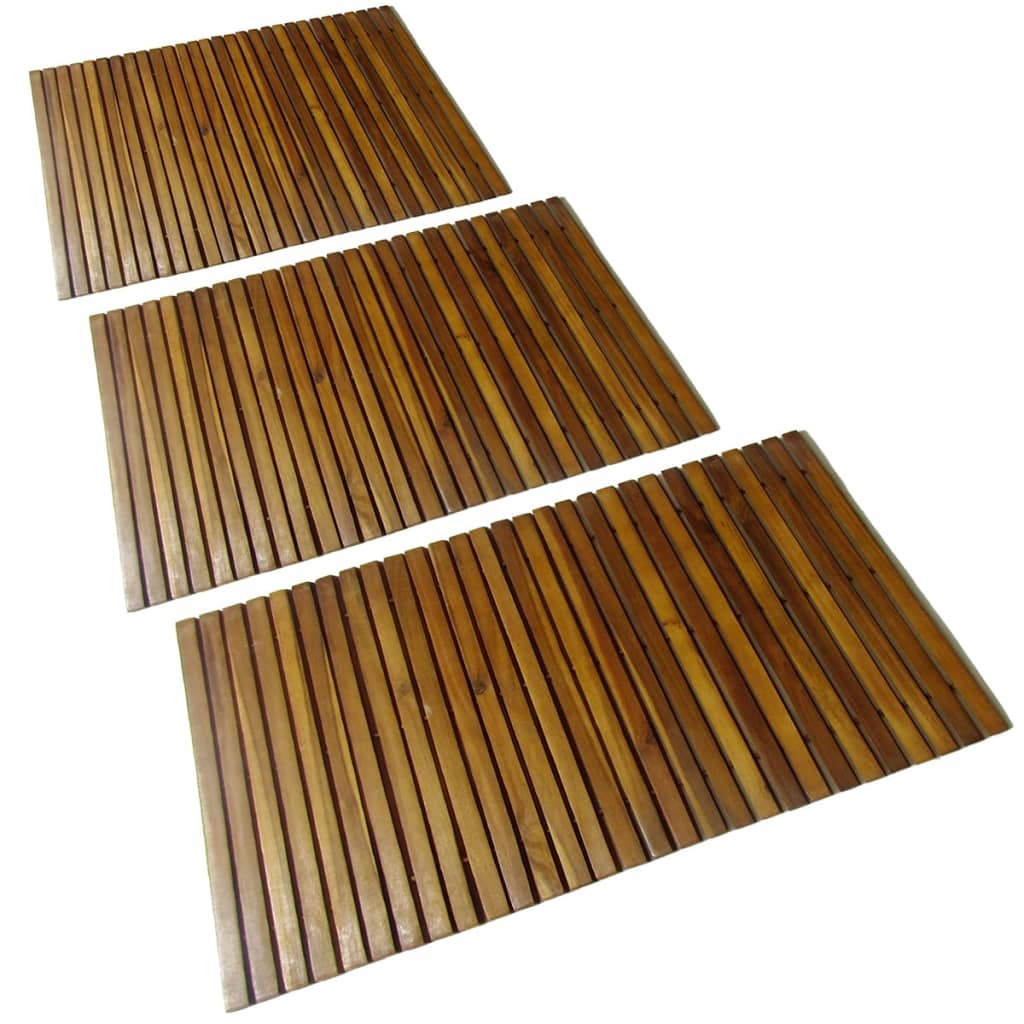 Vidaxl badmat acaciahout 80 x 50 cm 3 stuks