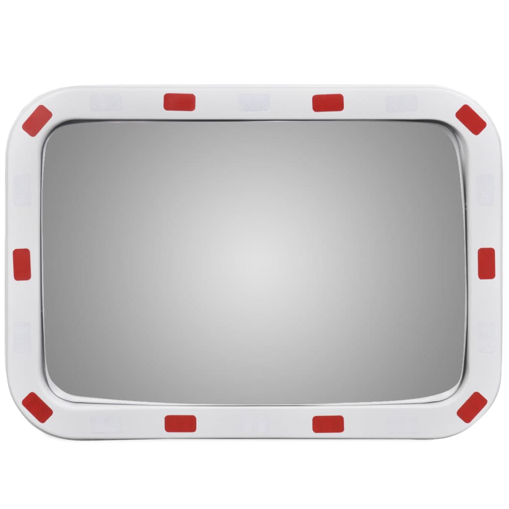 Vidaxl verkeersspiegel rechthoekig met reflectors 40x60 cm