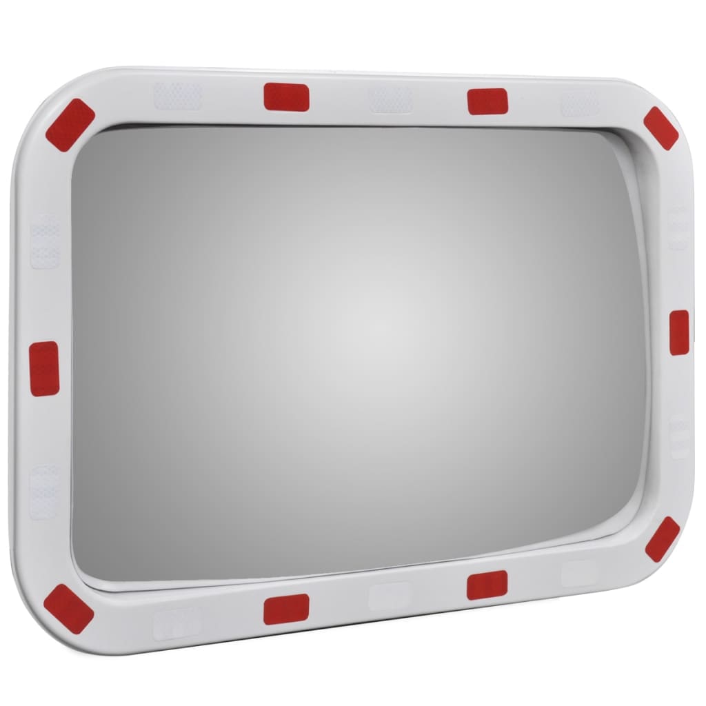Vidaxl verkeersspiegel rechthoekig met reflectors 40x60 cm