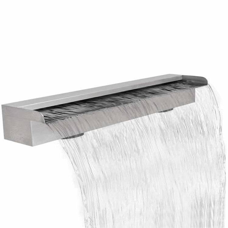 Vidaxl zwembadwaterval rechthoekig 90 cm roestvrij staal