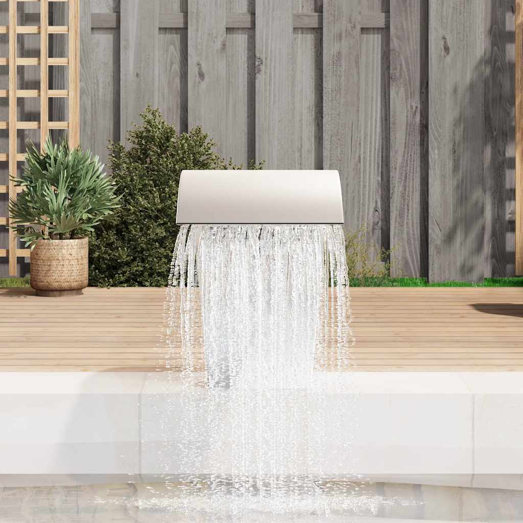 Vidaxl zwembadwaterval 45x30x60 cm roestvrij staal