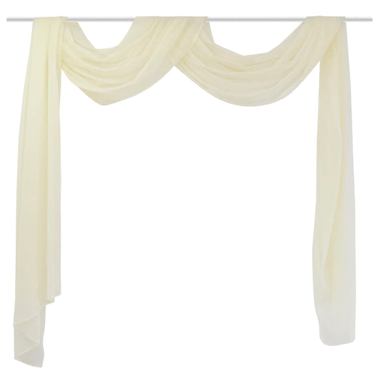 Vidaxl overgordijn doorschijnend voile 140 x 600 cm crème