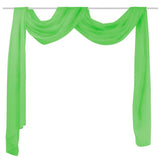 Vidaxl overgordijn doorschijnend voile 140 x 600 cm groen - afbeelding 1