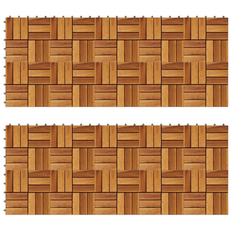 VidaXL Terrastegels 30 x 30 cm Acacia set van 20