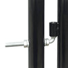 Vidaxl zwarte enkele deur schuttingpoort 100x75 cm