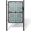 Vidaxl poort enkel 100x175 cm zwart
