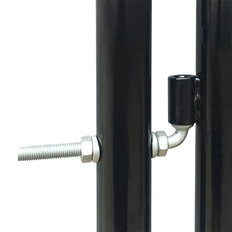 Vidaxl zwarte enkele deur schuttingpoort 100x150 cm