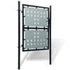 Vidaxl zwarte enkele deur schuttingpoort 100x200 cm