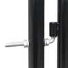 Vidaxl zwarte enkele deur schuttingpoort 100x200 cm