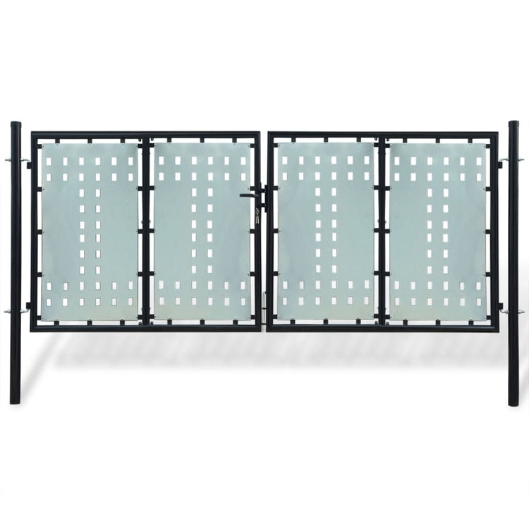 VidaXL Poort enkel 300x175 cm zwart