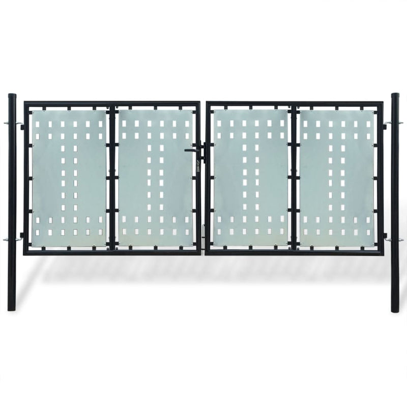 VidaXL Poort enkel 300x175 cm zwart