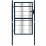 Vidaxl 2d poort (enkel) antracietgrijs 100x120 cm - afbeelding 1