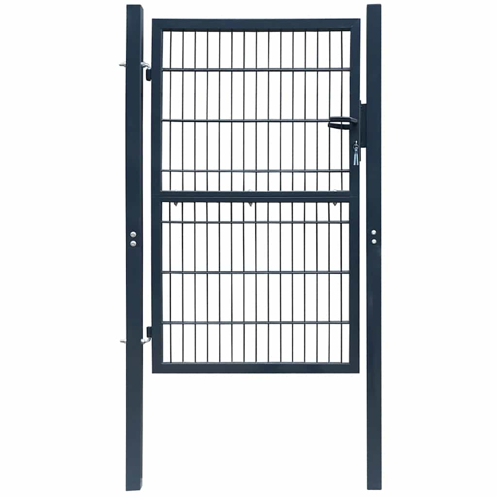 Vidaxl 2d poort (enkel) antracietgrijs 100x120 cm