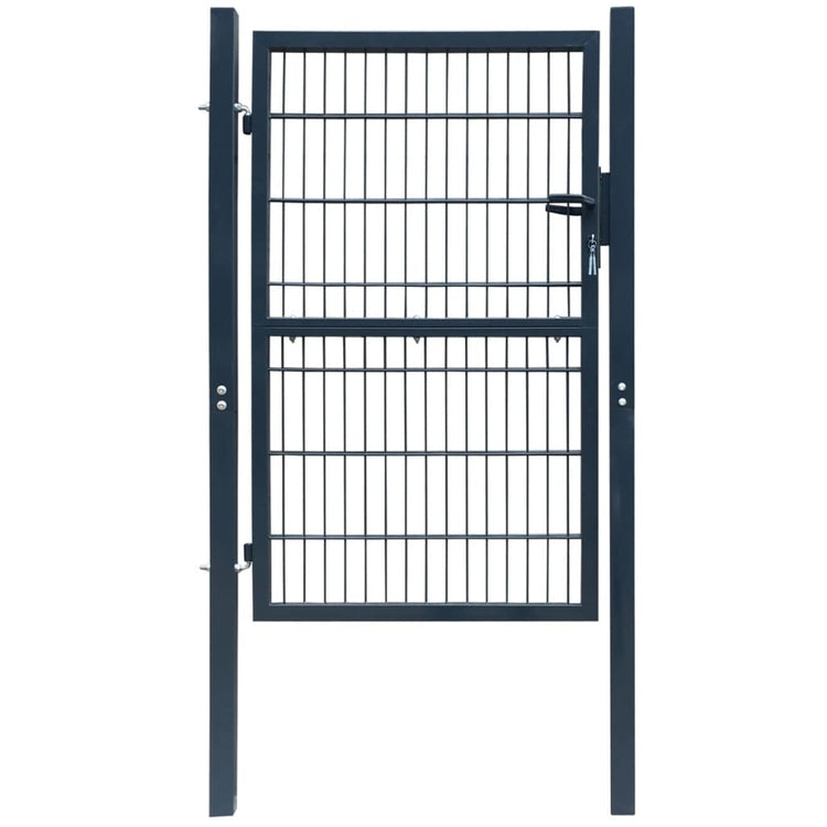 VidaXL Poort dubbelstaafmat (enkel) 106x230 cm antracietgrijs