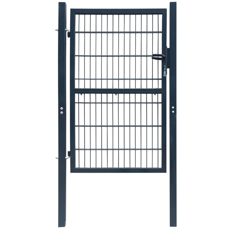 VidaXL Poort dubbelstaafmat (enkel) 106x230 cm antracietgrijs