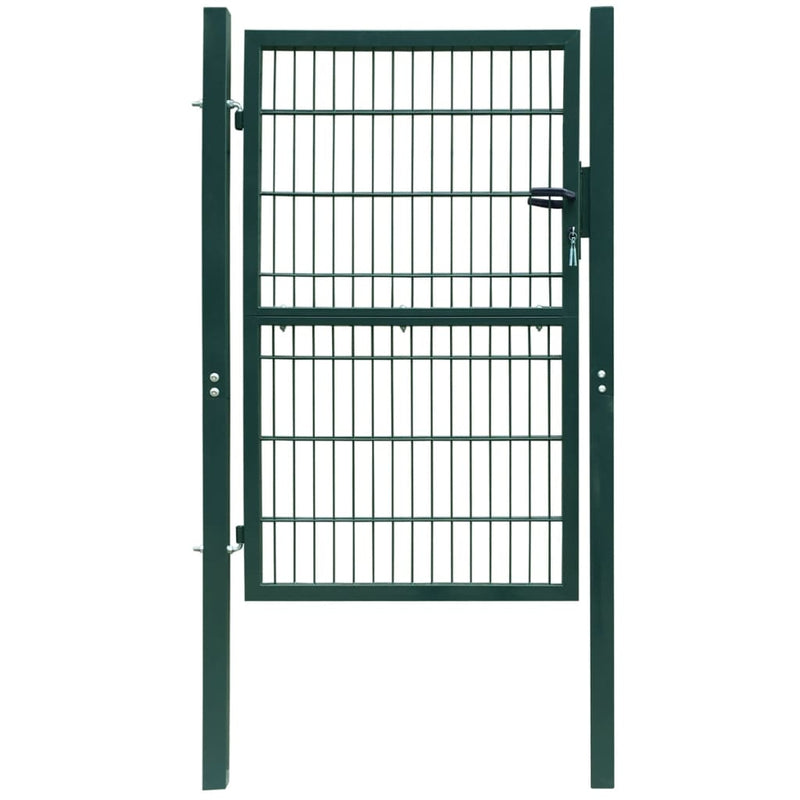 VidaXL Poort dubbelstaafmat (enkel) 106x210 cm groen