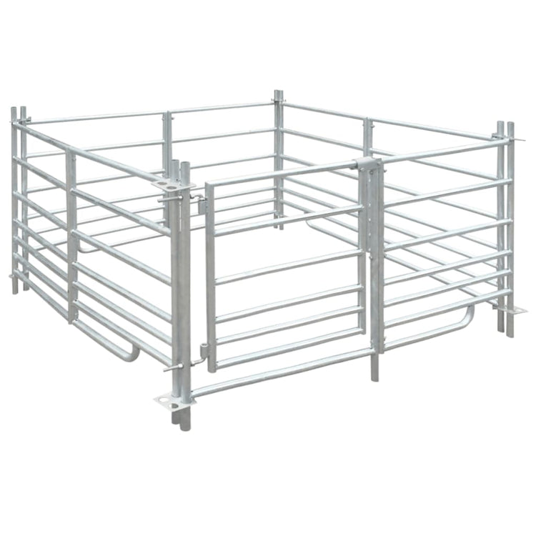 VidaXL Schaapskooi 4 panelen 137x137x92 cm gegalvaniseerd staal