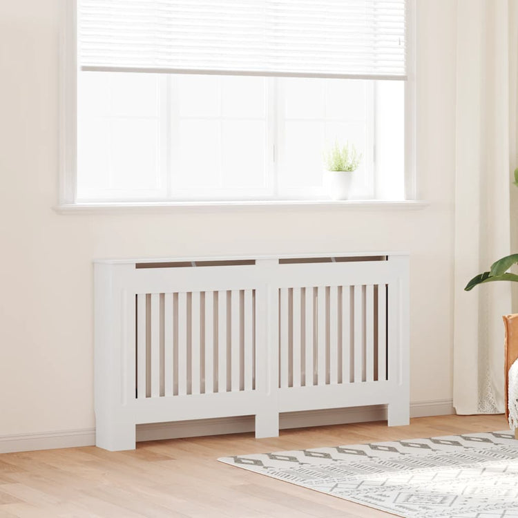 Vidaxl radiatorombouw 152 cm bewerkt hout wit