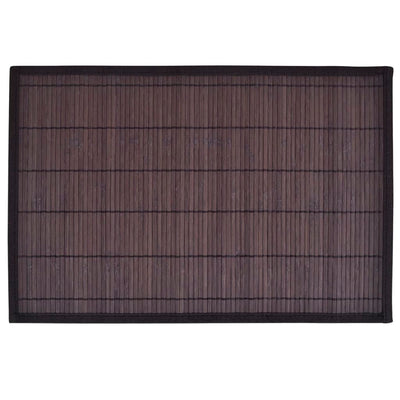 Vidaxl 6 placemats bamboe 30 x 45 cm donkerbruin