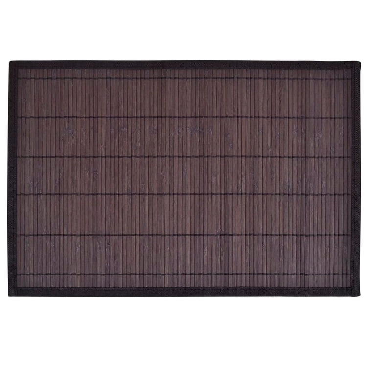 Vidaxl 6 placemats bamboe 30 x 45 cm donkerbruin