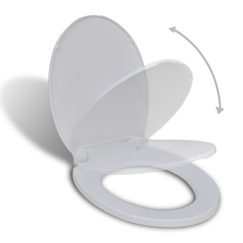 VidaXL Toiletbril soft-close ovaal wit