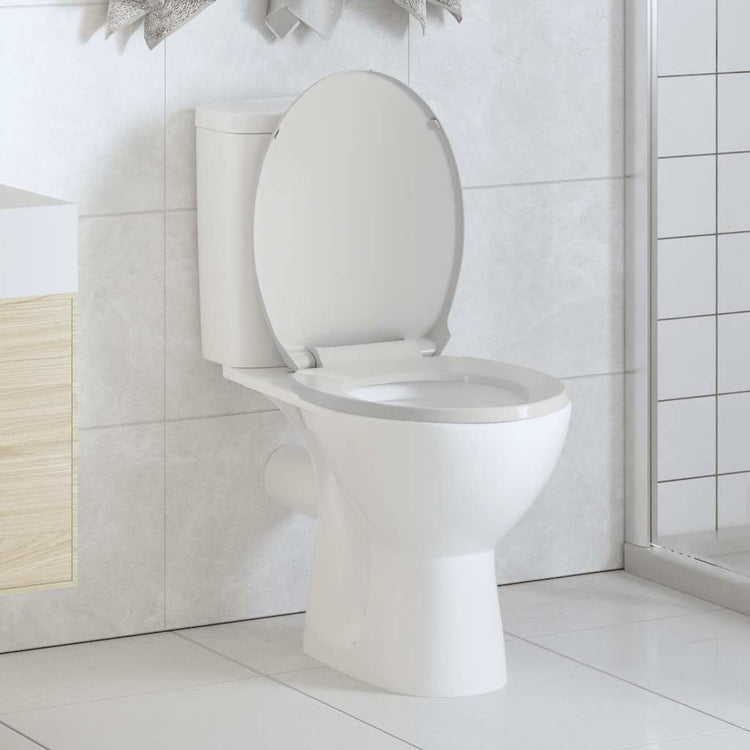 Vidaxl toiletbril soft-close ovaal wit