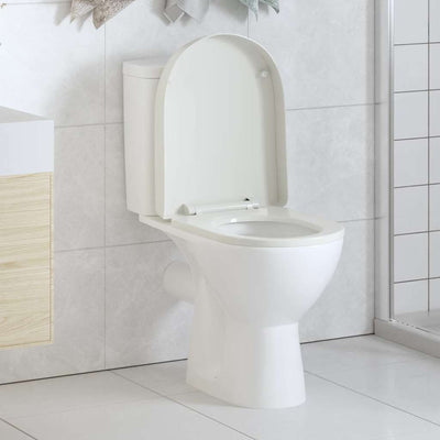 Vidaxl toiletbril soft-close vierkant wit