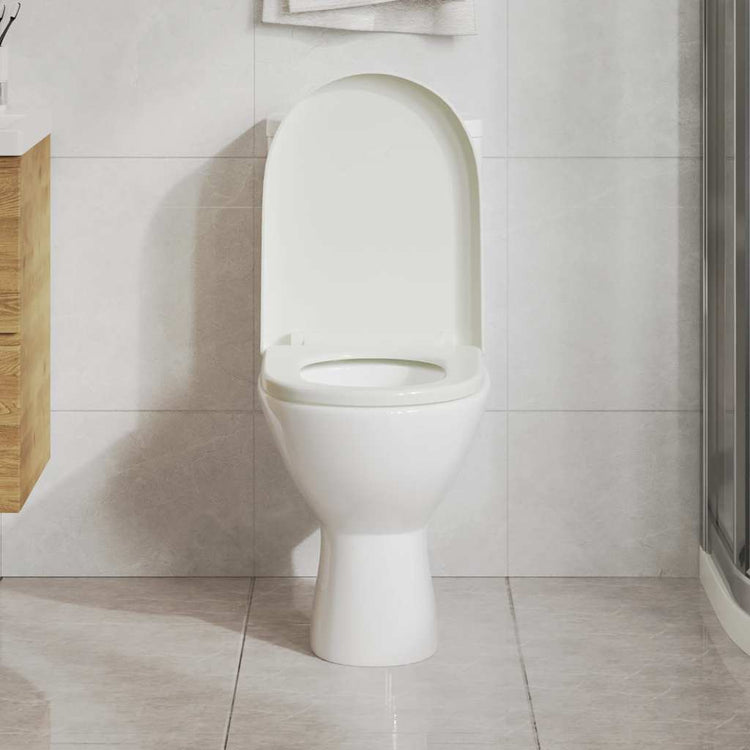 Vidaxl toiletbril soft-close met quick-release ontwerp vierkant wit