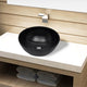 Vidaxl wasbak, keramiek, rond, zwart 325 mm