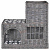 Vidaxl kattenbed huis kasteel met kussen wilgen