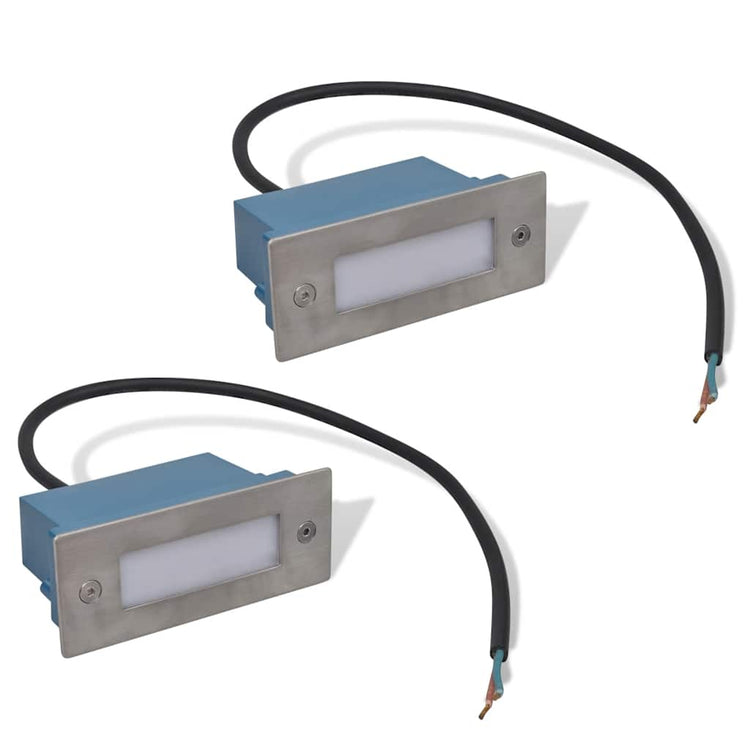 Vidaxl trapinbouwspot 2 st led 44x111x56 mm