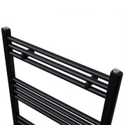 Vidaxl radiator handdoekenrek recht 500x1160 mm zwart - afbeelding 3