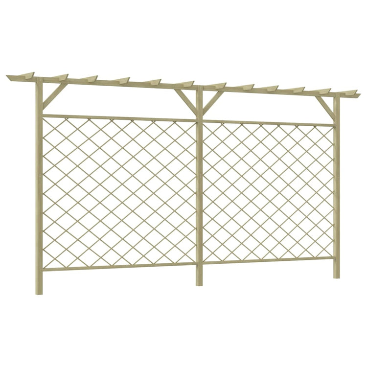 VidaXL Tuinhek met latwerk en pergola hout