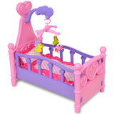 Vidaxl poppenbed voor kinderen kinderkamer roze + paars - afbeelding 1