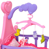 Vidaxl poppenbed voor kinderen kinderkamer roze + paars - afbeelding 2