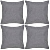 Vidaxl kussenhoezen linnen look 40 x 40 cm antraciet 4 stuks