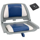 Vidaxl 2-delige bootstoelenset met blauw-witte kussens inklapbaar