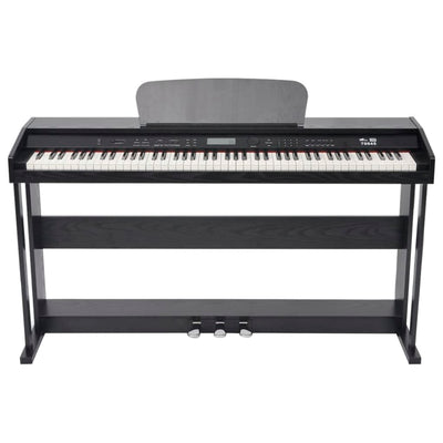 Vidaxl digitale piano met pedalen 88 toetsen zwart