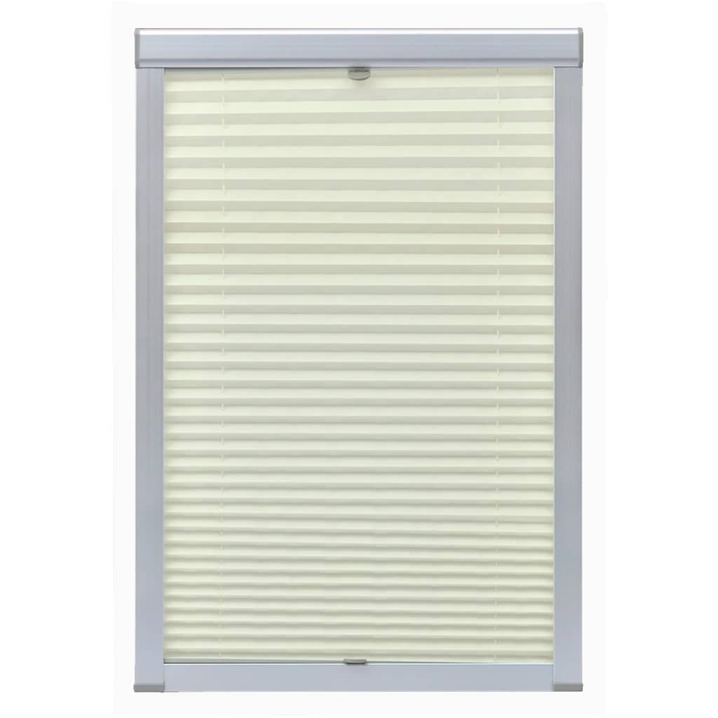 Vidaxl rolgordijn geplooid crème m06 306