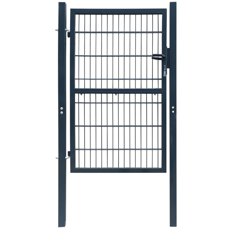 VidaXL Poort 106x248 cm staal antracietkleurig