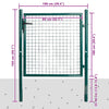 Vidaxl enkele deur 100x100 cm gepoedercoat staal
