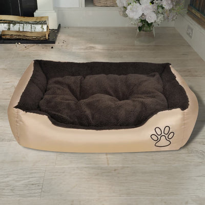 Vidaxl hondenmand bruin en beige xxl