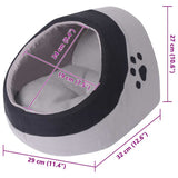 Vidaxl kattenmand m grijs en zwart - afbeelding 3