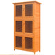 Vidaxl dierenhok 6 kamers hout