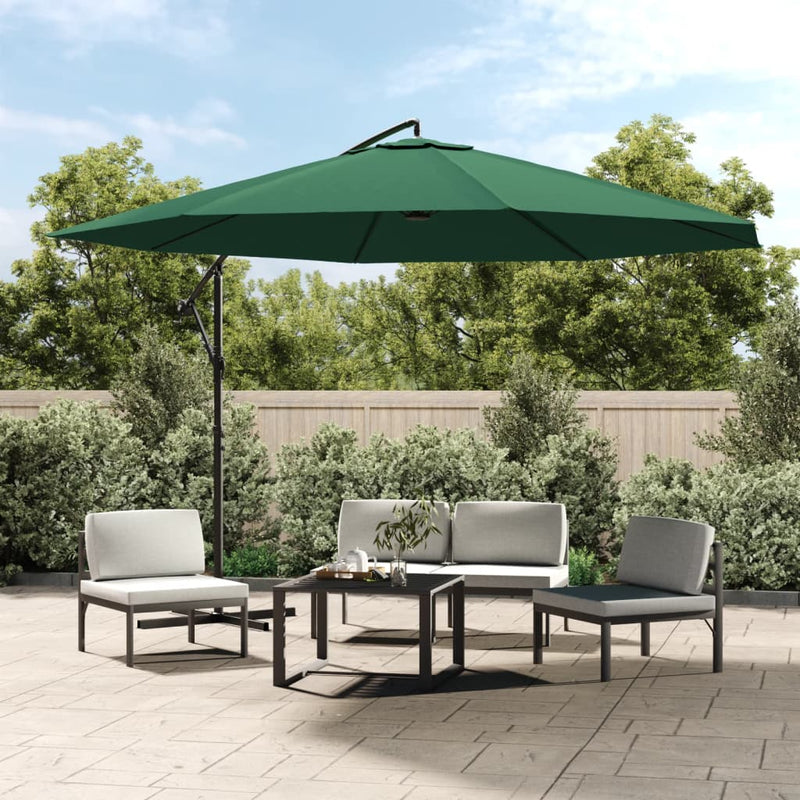 VidaXL Zweefparasol 3,5 m groen