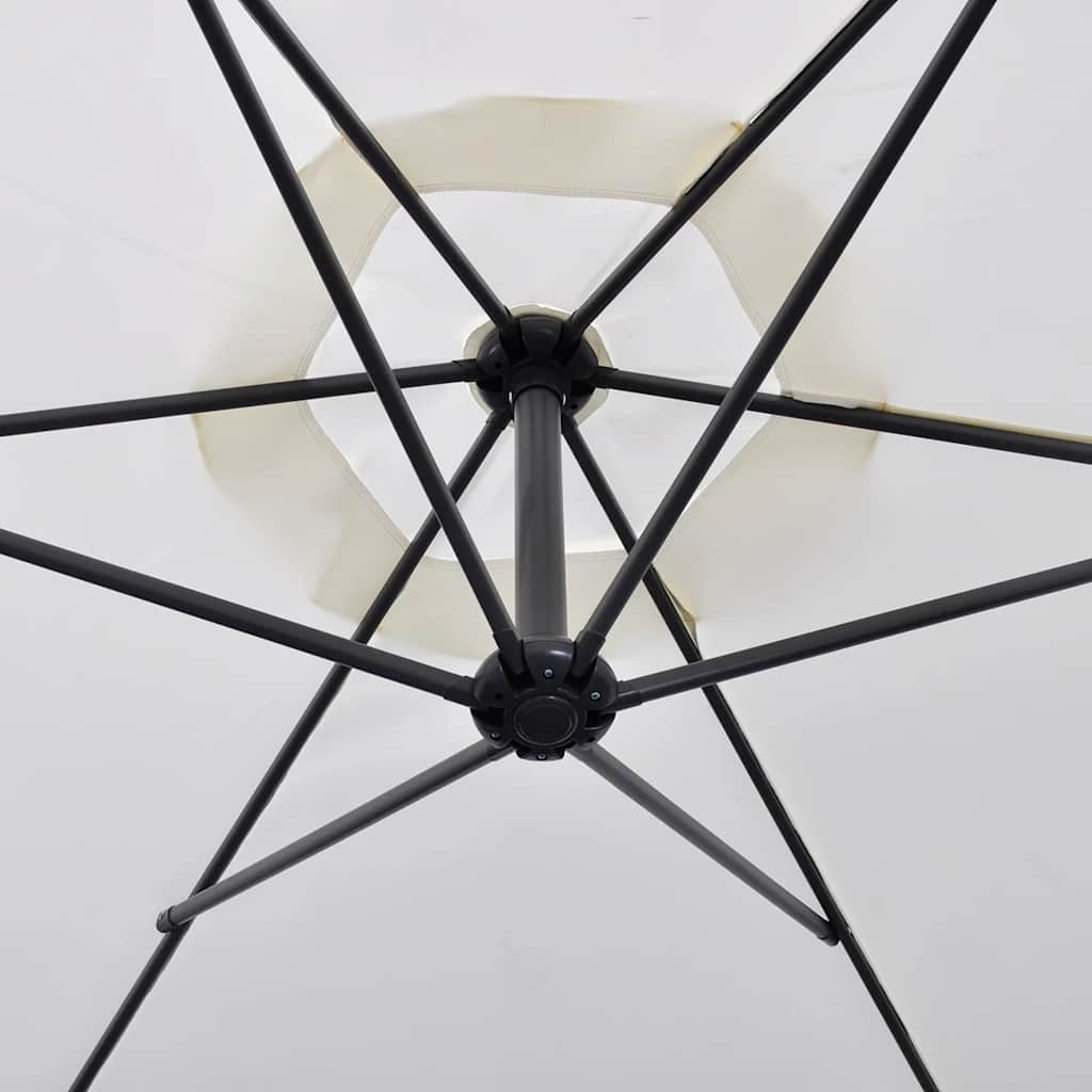 Vidaxl zweefparasol 3 m zandwit
