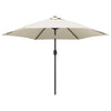 Vidaxl zweefparasol met led 3 m zandwit