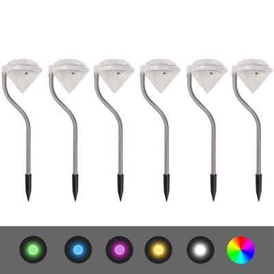 Vidaxl zonne-energie led tuinlamp 6 stuks 9x7,8x29,5 cm