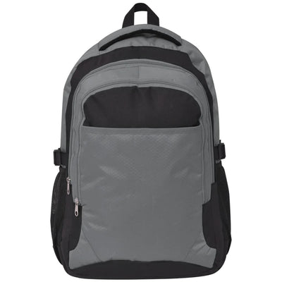 Vidaxl rugzak voor school 40 l zwart en grijs